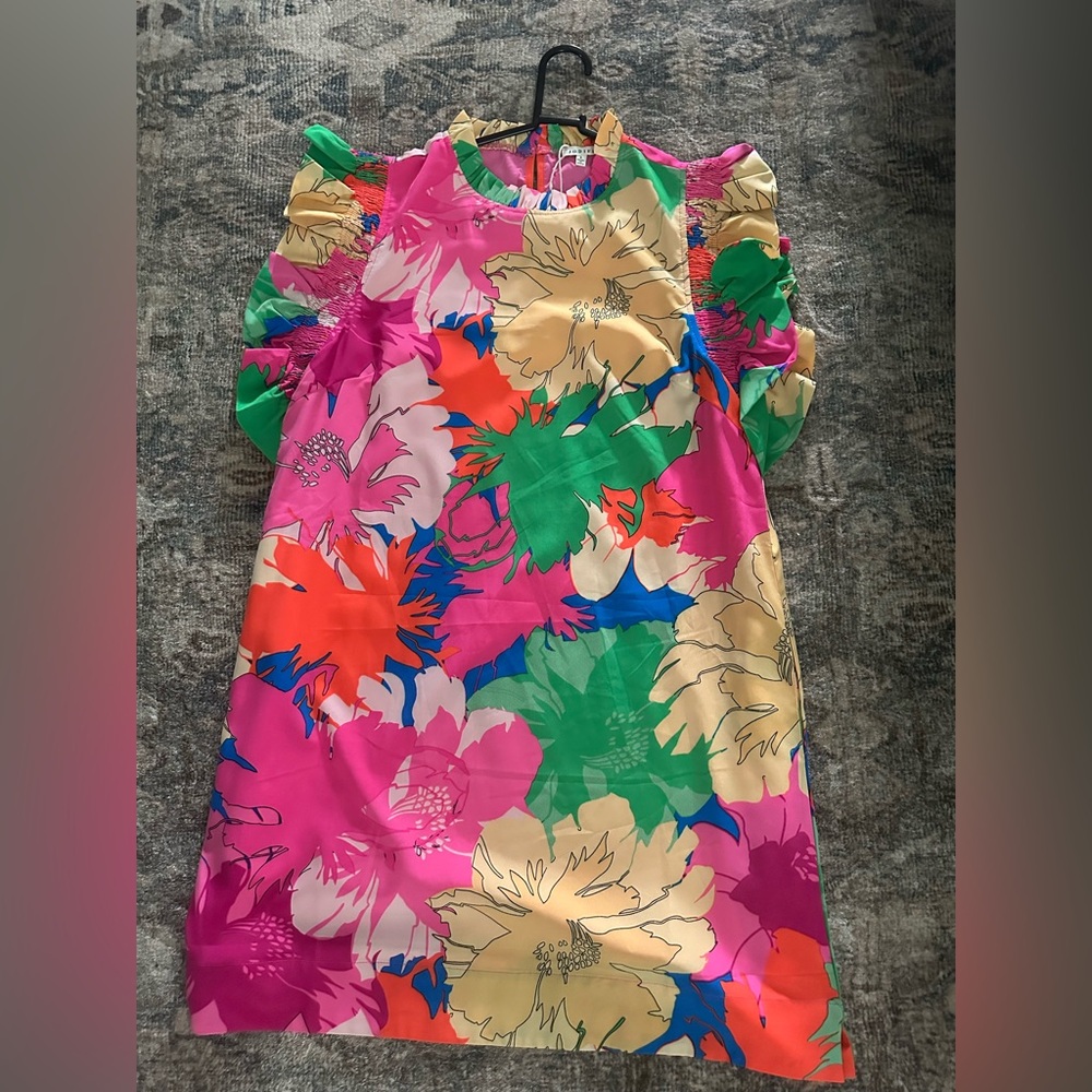 JODIFL Pink and Green Floral dress